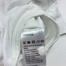 Load image into Gallery viewer, Unisex Bebe by Minihaha, white cotton bodysuit / romper, collar, GUC, size 000,  