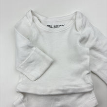 Load image into Gallery viewer, Unisex M&amp;S, white cotton bodysuit / romper, GUC, size 0000,  