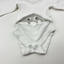Load image into Gallery viewer, Unisex M&amp;S, white cotton bodysuit / romper, GUC, size 0000,  