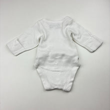 Load image into Gallery viewer, Unisex M&amp;S, white cotton bodysuit / romper, GUC, size 0000,  