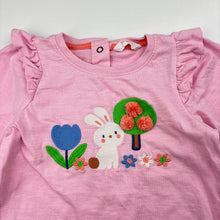 Load image into Gallery viewer, Girls Jack &amp; Milly, cotton long sleeve top, embroidered rabbit, GUC, size 3,  