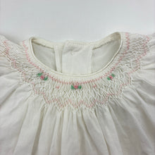 Load image into Gallery viewer, Girls vintage, lightweight cotton smocked dress, Made in Aus, GUC, size 0, L: 38cm