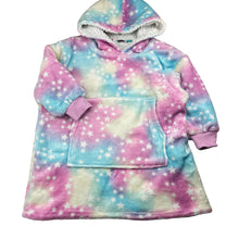 Load image into Gallery viewer, Girls Lily &amp; Dan, thick fleece oversized hoodie sweater, L: 53cm, armpit to armpit: 42cm, shoulder to cuff: 29cm, FUC, size 3-5,  