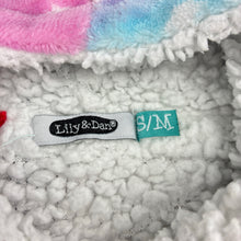 Load image into Gallery viewer, Girls Lily &amp; Dan, thick fleece oversized hoodie sweater, L: 53cm, armpit to armpit: 42cm, shoulder to cuff: 29cm, FUC, size 3-5,  