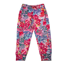 Load image into Gallery viewer, Girls Bonds, colourful floral track pants, elasticated, Inside leg: 40cm, FUC, size 5,  