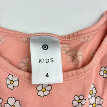 Load image into Gallery viewer, Girls Target, cotton long sleeve dress, mark on front, FUC, size 4, L: 55cm