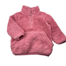 Load image into Gallery viewer, Girls Mango, pink teddy fleece sweater / jumper, FUC, size 1,  