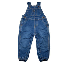 Load image into Gallery viewer, Unisex Baby B'Goosh, knit denim overalls / dungarees, FUC, size 1,  