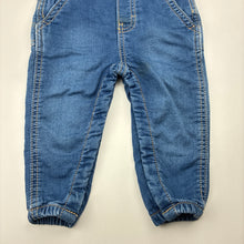 Load image into Gallery viewer, Unisex Baby B'Goosh, knit denim overalls / dungarees, FUC, size 1,  