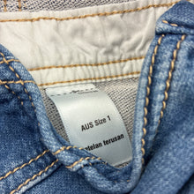 Load image into Gallery viewer, Unisex Baby B'Goosh, knit denim overalls / dungarees, FUC, size 1,  