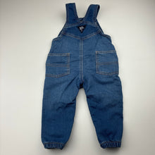Load image into Gallery viewer, Unisex Baby B'Goosh, knit denim overalls / dungarees, FUC, size 1,  