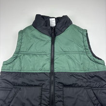 Load image into Gallery viewer, Boys Urban Supply, black &amp; green puffer vest, GUC, size 7,  