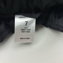 Load image into Gallery viewer, Boys Urban Supply, black &amp; green puffer vest, GUC, size 7,  