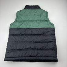 Load image into Gallery viewer, Boys Urban Supply, black &amp; green puffer vest, GUC, size 7,  