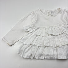 Load image into Gallery viewer, Girls ALEX &amp; ANT, tiered long sleeve top, light mark on cuff, FUC, size 000,  