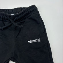 Load image into Gallery viewer, Boys Zara, black track pants, elasticated, GUC, size 00,  