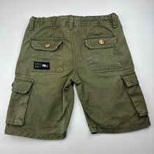 Load image into Gallery viewer, Boys Bad Boy, khaki cotton cargo shorts, adjustable, GUC, size 7,  