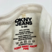 Load image into Gallery viewer, Girls DKNY Jeans, cotton coverall / romper, GUC, size 000,  