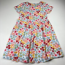 Load image into Gallery viewer, Girls Anko, floral cotton dress, marks on front, FUC, size 7, L: 61cm