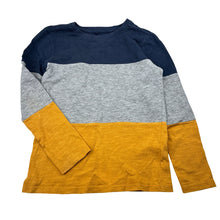 Load image into Gallery viewer, Boys Anko, navy, grey &amp; mustard long sleeve top, FUC, size 7,  