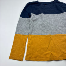 Load image into Gallery viewer, Boys Anko, navy, grey &amp; mustard long sleeve top, FUC, size 7,  