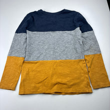 Load image into Gallery viewer, Boys Anko, navy, grey &amp; mustard long sleeve top, FUC, size 7,  