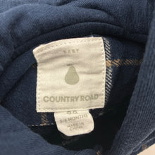 Load image into Gallery viewer, Boys Country Road, checked flannel cotton hooded shirt, poppers, GUC, size 00,  