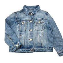 Load image into Gallery viewer, Unisex Zara, distressed denim jacket, FUC, size 6,  