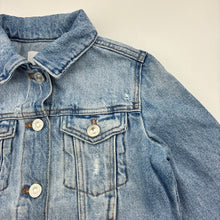 Load image into Gallery viewer, Unisex Zara, distressed denim jacket, FUC, size 6,  