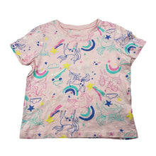 Load image into Gallery viewer, Girls Primark, cotton tee / top, unicorns, FUC, size 5-6,  