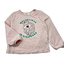 Load image into Gallery viewer, Girls H&amp;M, cotton long sleeve top, unicorn, FUC, size 3-4,  
