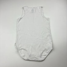 Load image into Gallery viewer, Unisex Bonds, white stretchy singletsuit romper, FUC, size 2,  