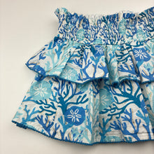 Load image into Gallery viewer, Girls lined, tiered cotton skirt, elasticated, FUC, size 4,  