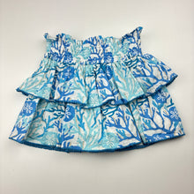 Load image into Gallery viewer, Girls lined, tiered cotton skirt, elasticated, FUC, size 4,  