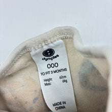 Load image into Gallery viewer, Boys Dymples, cotton zip coverall / romper, dinosaurs, FUC, size 000,  