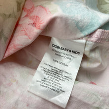 Load image into Gallery viewer, Girls Oobi, pink floral cotton dress, light mark upper back, FUC, size 4, L: 51cm
