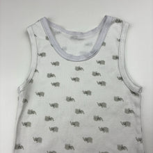 Load image into Gallery viewer, Unisex Anko, cotton singlet top, elephants, FUC, size 2,  