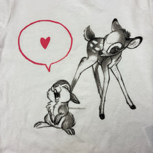 Load image into Gallery viewer, Girls H&amp;M, Disney Bambi long sleeve tee / top, light mark back left sleeve, FUC, size 1-2,  