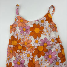 Load image into Gallery viewer, Girls floral, flared lightweight jumpsuit, no labels, shoulder to crotch: 40cm, Inside leg: 25cm, GUC, size 1,  