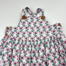 Load image into Gallery viewer, Girls Jack &amp; Milly, cotton lined organic cotton/linen dress, discolouration back hem, FUC, size 3, L: 50cm