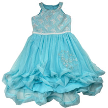 Load image into Gallery viewer, Girls Disney, Frozen 2 Elsa &amp; Nock party dress, light marks, FUC, size 5, L: 61cm at front approx