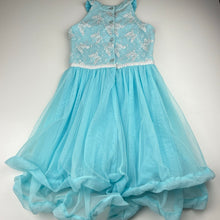 Load image into Gallery viewer, Girls Disney, Frozen 2 Elsa &amp; Nock party dress, light marks, FUC, size 5, L: 61cm at front approx
