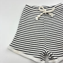 Load image into Gallery viewer, Unisex striped, stretchy ribbed shorts, elasticated, FUC, size 2,  