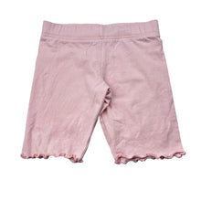 Load image into Gallery viewer, Girls Primark, pink bike shorts, yellow marks front hem, FUC, size 4-5,  