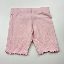 Load image into Gallery viewer, Girls Primark, pink bike shorts, yellow marks front hem, FUC, size 4-5,  