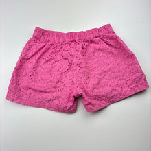 Load image into Gallery viewer, Girls GYMBOREE, lined broderie cotton shorts, elasticated, yellow mark on hem, FUC, size 8,  