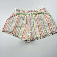 Load image into Gallery viewer, Girls H&amp;M, striped cotton / linen shorts, elasticated, GUC, size 3,  