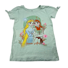 Load image into Gallery viewer, Girls Disney, Frozen stretchy tee / top, mark front right shoulder, FUC, size 7,  
