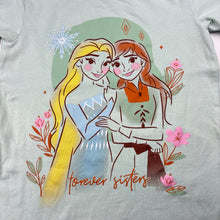 Load image into Gallery viewer, Girls Disney, Frozen stretchy tee / top, mark front right shoulder, FUC, size 7,  