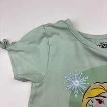 Load image into Gallery viewer, Girls Disney, Frozen stretchy tee / top, mark front right shoulder, FUC, size 7,  